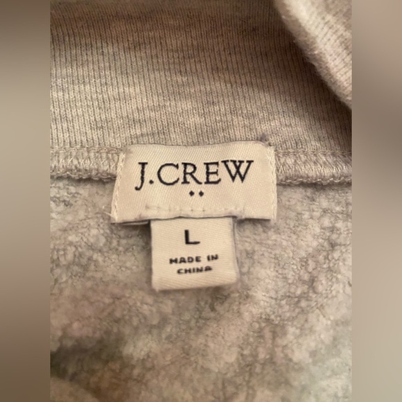 J Crew Woman’s Four Button Mock Neck GraySweater Size Large - Picture 4 of 6